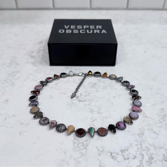 Vesper Obscura Layering Choker in Punk Rocks (Silver) - Picture 3 of 4